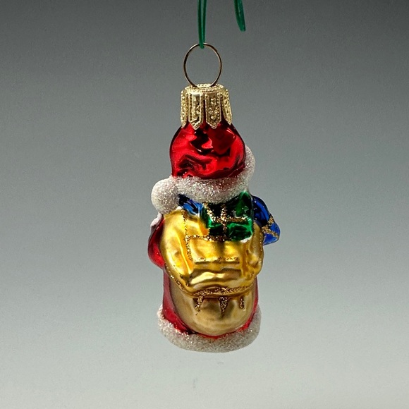 Festive Santa Claus Glass Ornaments Set - Red and White - Picture 10 of 12